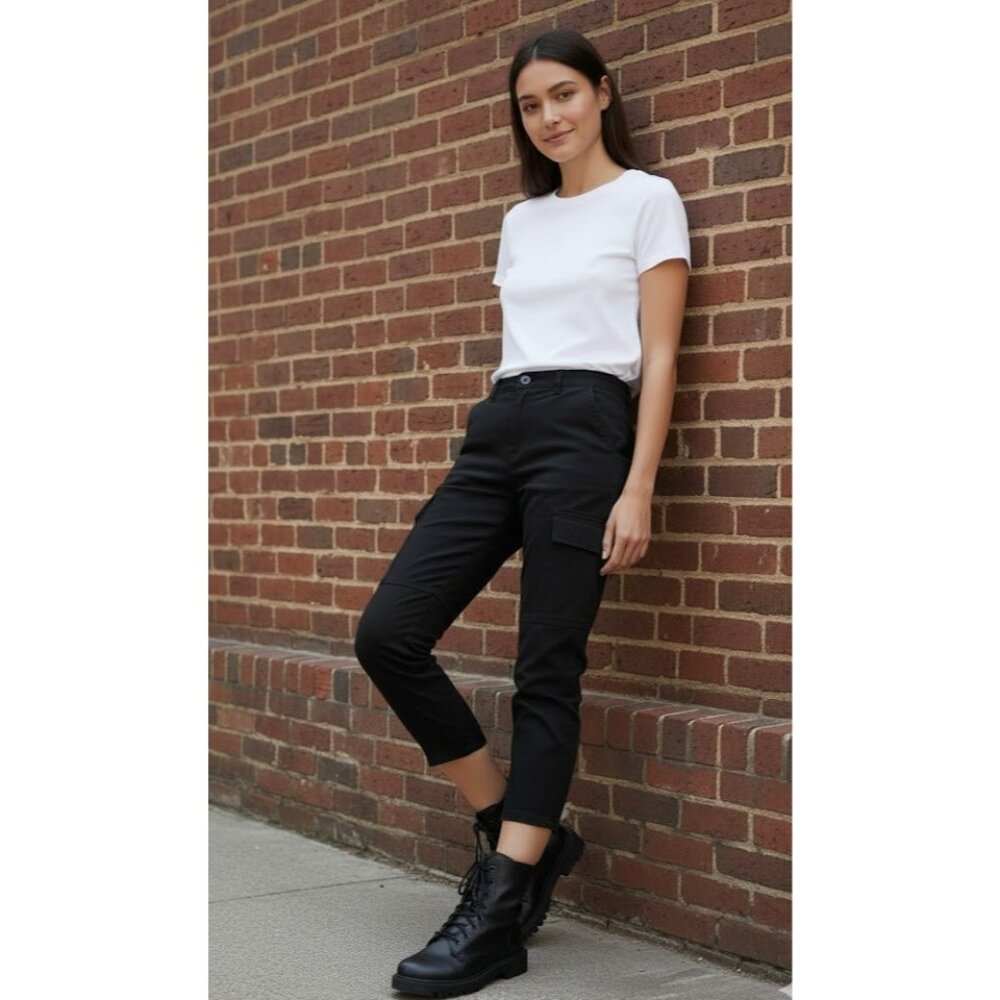 NWT J Brand Margho in Direct Black Utility Crop Stretch Twill Pants 23